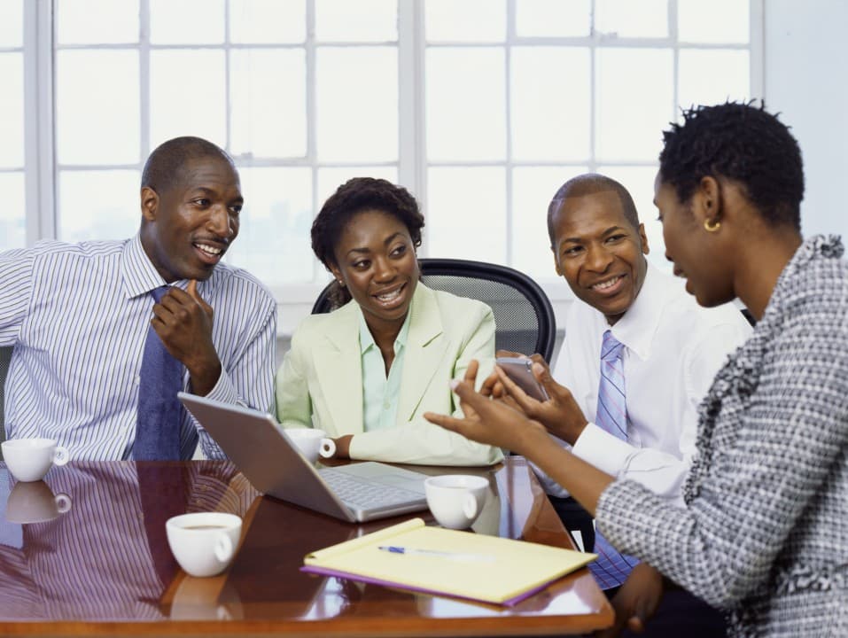 Team collaborating at AfCLAD